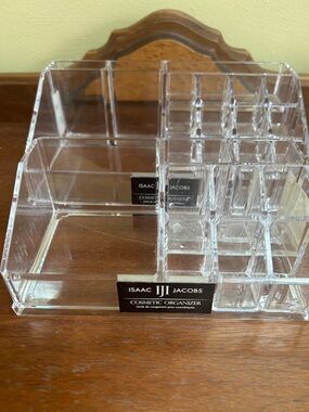 Cosmetic organizers, lot of 2! By Isaac Jacobs - clear acrylic, sturdy!